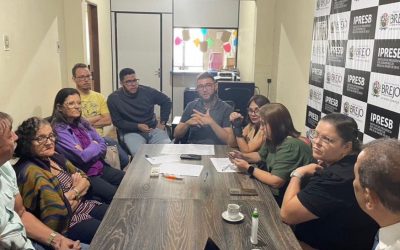Reunião dos Conselhos Administrativo e Fiscal realizada na sede do IPRESB, no dia 03-06, com a participação do Assessor Jurídico, Dr. Eduardo Barros e apresentação dos novos conselheiros administrativos.